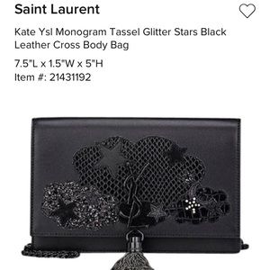 Yves Saint Laurent Black Tassel Stars Crossbody